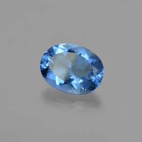 Fluorite avec changement de couleur Bleu marine foncé naturelle Coupe ovale, 20.59 ct, VS