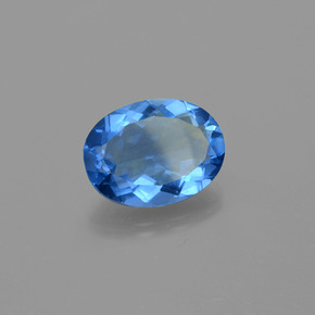 Fluorite avec changement de couleur Bleu marine intense naturelle Coupe ovale, 18.43 ct, VS
