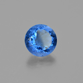 Fluorite à changement de couleur bleue naturelle coupe roude, 11,21 ct, VS