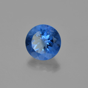 Fluorite avec changement de couleur Bleu marine intense naturelle Coupe roude, 14.53 ct, VS