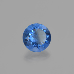 Fluorite avec changement de couleur Bleu marine intense naturelle Coupe roude, 11.19 ct, VS
