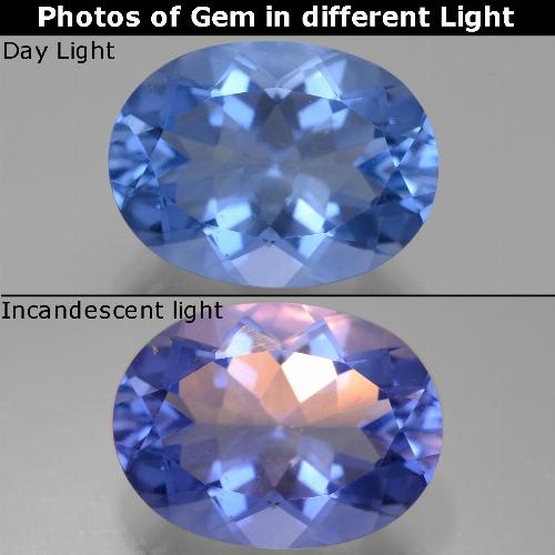 Fluorite avec changement de couleur Bleu marine naturelle Coupe ovale, 21.46 ct, VS