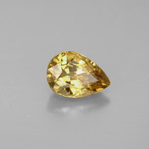 Grenat Couleur Changeant Brun Doré à Orange naturelle En forme de poire, 1.16 ct, VVS-VS