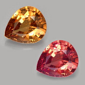 Grenat à changement de couleur multicolore naturelle en forme de poire, 1,16 ct, VS