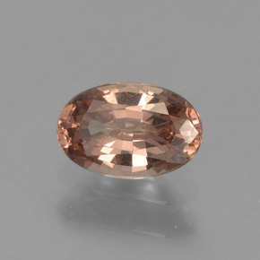 Grenat à changement de couleur marron naturelle coupe ovale, 0,59 ct, VS