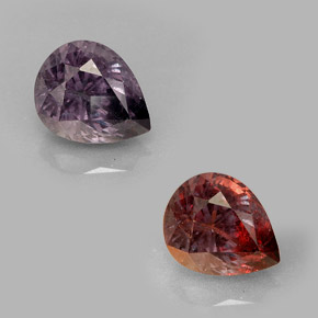 Grenat Couleur Changeant Violet à rouge naturelle En forme de poire, 1.76 ct, VS