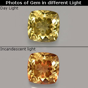 Grenat à changement de couleur de couleur changeante naturelle coupe coussin, 0,76 ct, VS