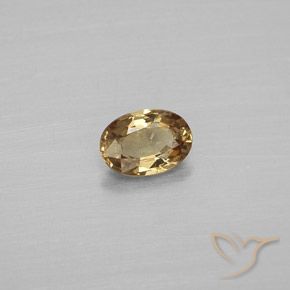 Grenat Couleur Changeant Brun doré naturelle ovale, 0.57 ct, VVS