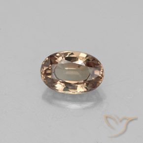 Grenat à changement de couleur marron naturelle coupe ovale, 0,71 ct, VVS-VS