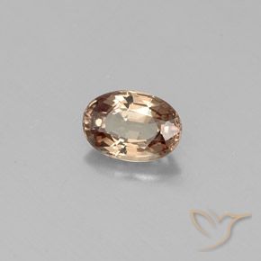 Grenat à changement de couleur jaune naturelle coupe ovale, 0,63 ct, VVS-VS