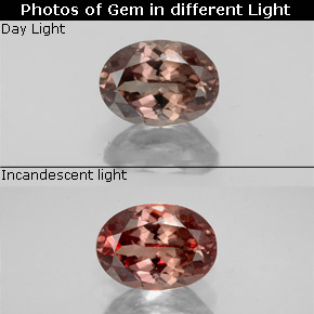 Grenat Couleur Changeant Brun Doré à Orange naturelle Coupe ovale, 1.27 ct, VS