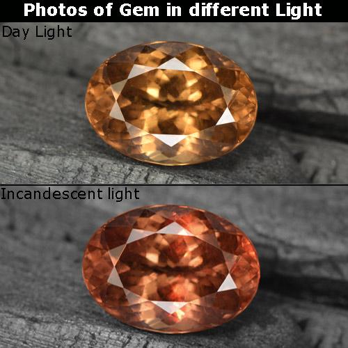 Grenat Couleur Changeant Marron foncé naturelle Coupe ovale, 3.77 ct, VS-SI