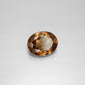Grenat Couleur Changeant Brun Doré à Orange naturelle Coupe ovale, 2.65 ct, VS-SI