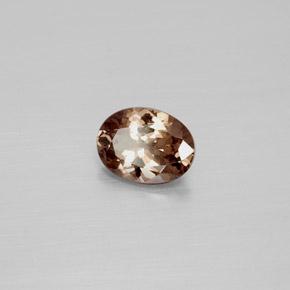 Grenat à changement de couleur marron naturelle coupe ovale, 1,57 ct, VS