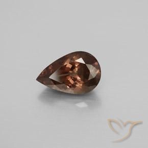 Grenat à changement de couleur marron naturelle en forme de poire, 3,05 ct, VS-SI