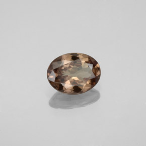 Grenat à changement de couleur marron naturelle coupe ovale, 1,41 ct, VS