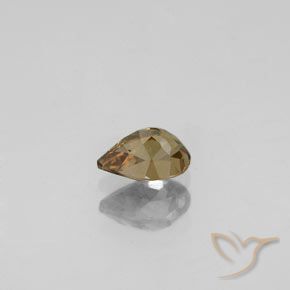Grenat Couleur Changeant Brun doré naturelle En forme de poire, 0.61 ct, VVS-VS