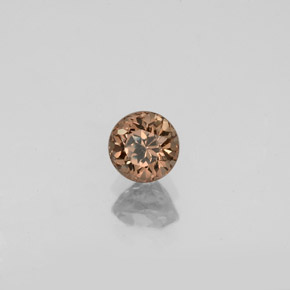 Grenat Couleur Changeant Brun Doré à Orange naturelle Coupe roude, 0.61 ct, VVS-VS