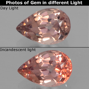 Grenat Couleur Changeant Brun léger moyen naturelle En forme de poire, 0.46 ct, VS