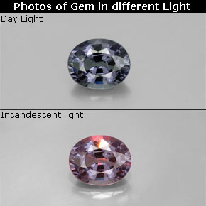 Grenat à changement de couleur multicolore naturelle coupe ovale, 0,85 ct, VVS