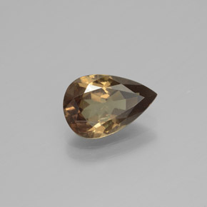 Grenat Couleur Changeant Brun Doré à Orange naturelle En forme de poire, 1.56 ct, VS-SI