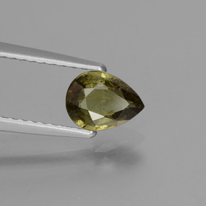 Grenat à changement de couleur multicolore naturelle en forme de poire, 0,83 ct, VS