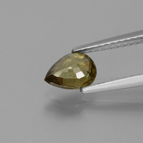 Grenat à changement de couleur multicolore naturelle en forme de poire, 0,83 ct, VS