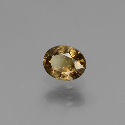 Grenat à changement de couleur jaune naturelle coupe ovale, 0,65 ct, VS