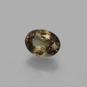 Grenat à changement de couleur marron naturelle coupe ovale, 0,89 ct, VS