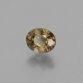 Grenat à changement de couleur marron naturelle coupe ovale, 0,81 ct, VS