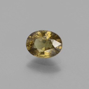 Grenat à changement de couleur marron naturelle coupe ovale, 0,85 ct, VS