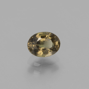 Grenat à changement de couleur marron naturelle coupe ovale, 0,74 ct, VS