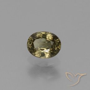 Grenat à changement de couleur marron naturelle coupe ovale, 0,87 ct, VS