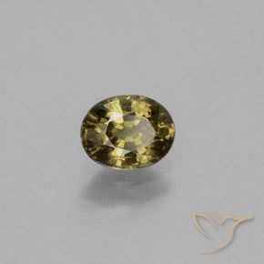 Grenat à changement de couleur marron naturelle coupe ovale, 0,92 ct, VS-SI