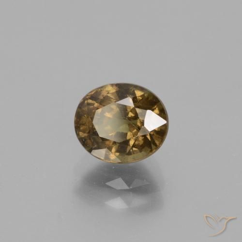 Grenat Couleur Changeant Marron foncé naturelle ovale, 1.55 ct, VS-SI