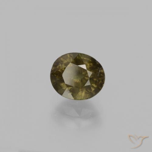 Grenat à changement de couleur marron naturelle coupe ovale, 1,33 ct, VS-SI