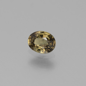 Grenat à changement de couleur marron naturelle coupe ovale, 0,77 ct, VS