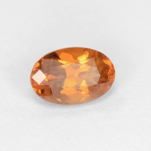 Grenat à changement de couleur marron naturelle coupe ovale, 0,61 ct, VS