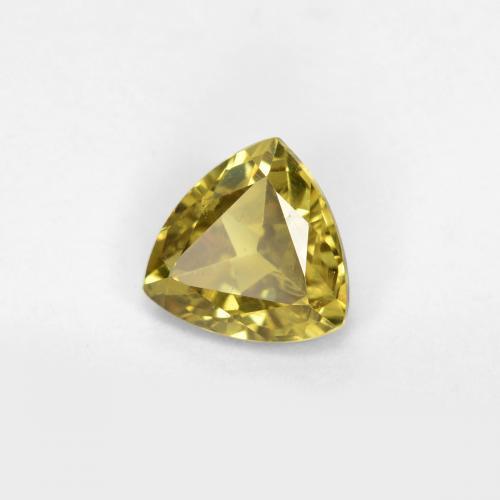 Grenat Couleur Changeant Jaune doré naturelle Trillion, 0.70 ct, VS