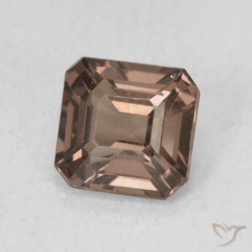 Grenat à changement de couleur marron naturelle taille émeraude, 0,97 ct, VVS-VS