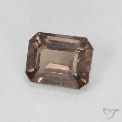 Grenat Couleur Changeant Brun léger moyen naturelle Octogone / coupe Émeraude, 1.18 ct, VS