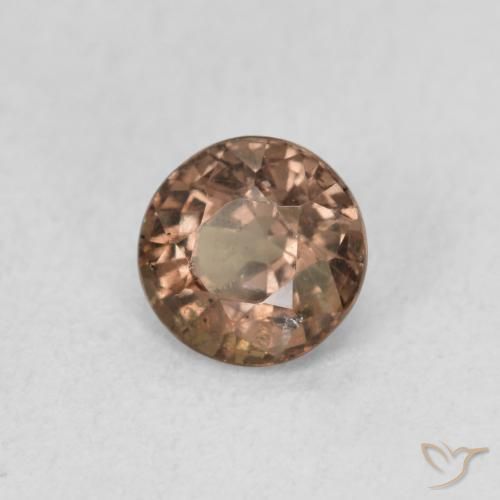 Grenat à changement de couleur marron naturelle coupe roude, 0,92 ct, VS