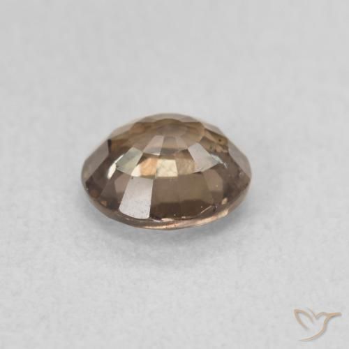 Grenat à changement de couleur marron naturelle coupe roude, 0,90 ct, VS