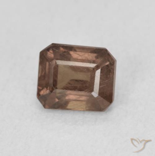 Grenat Couleur Changeant Brun léger moyen naturelle Octogone / coupe Émeraude, 0.97 ct, VS