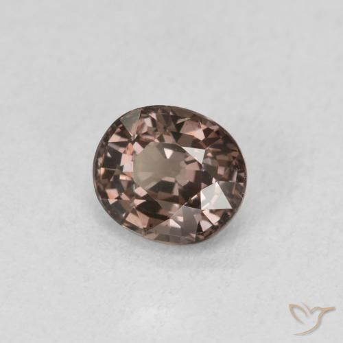 Grenat à changement de couleur marron naturelle coupe ovale, 1,03 ct, VVS