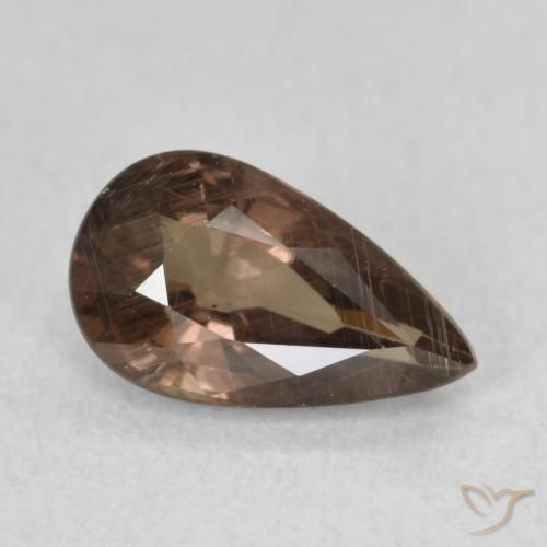 Grenat Couleur Changeant Marron foncé naturelle En forme de poire, 1.41 ct, VS