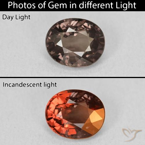 Grenat Couleur Changeant Brun moyen naturelle ovale, 1.78 ct, VVS-VS