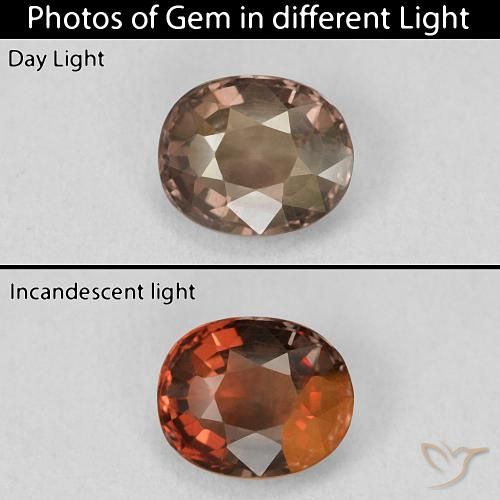 1.46ct Naturel Brun pécan Grenat Couleur Changeant, Coussin, VVS-VS