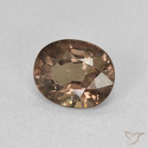 Grenat Couleur Changeant Brun léger moyen naturelle ovale, 1.16 ct, VS