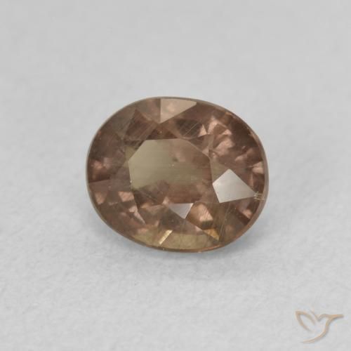 Grenat Couleur Changeant Brun léger moyen naturelle ovale, 1.21 ct, VS